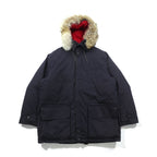 NAUTICA 90s 65/35 Cross N-3B Military Down Jacket, Large, Double Zip Drawcord, Removable Fur