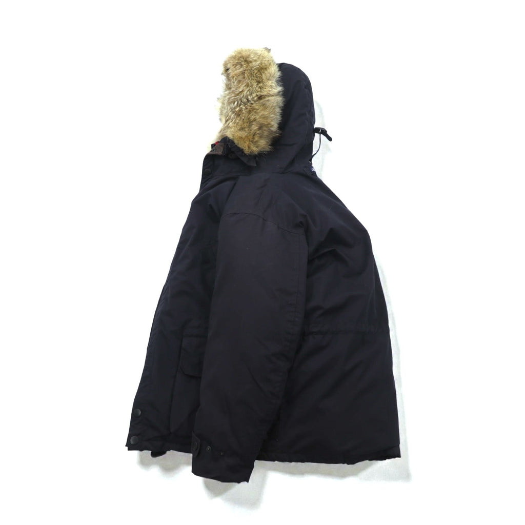 NAUTICA 90s 65/35 Cross N-3B Military Down Jacket, Large, Double Zip Drawcord, Removable Fur