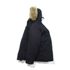 NAUTICA 90s 65/35 Cross N-3B Military Down Jacket, Large, Double Zip Drawcord, Removable Fur