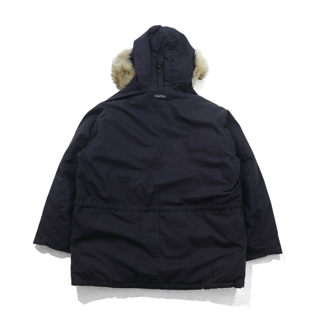 NAUTICA 90s 65/35 Cross N-3B Military Down Jacket, Large, Double Zip Drawcord, Removable Fur