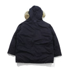 NAUTICA 90s 65/35 Cross N-3B Military Down Jacket, Large, Double Zip Drawcord, Removable Fur