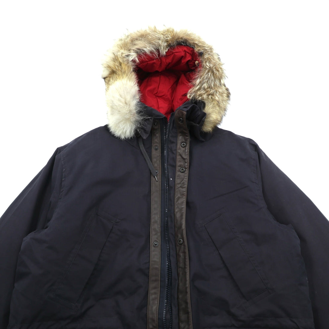 NAUTICA 90s 65/35 Cross N-3B Military Down Jacket, Large, Double Zip Drawcord, Removable Fur