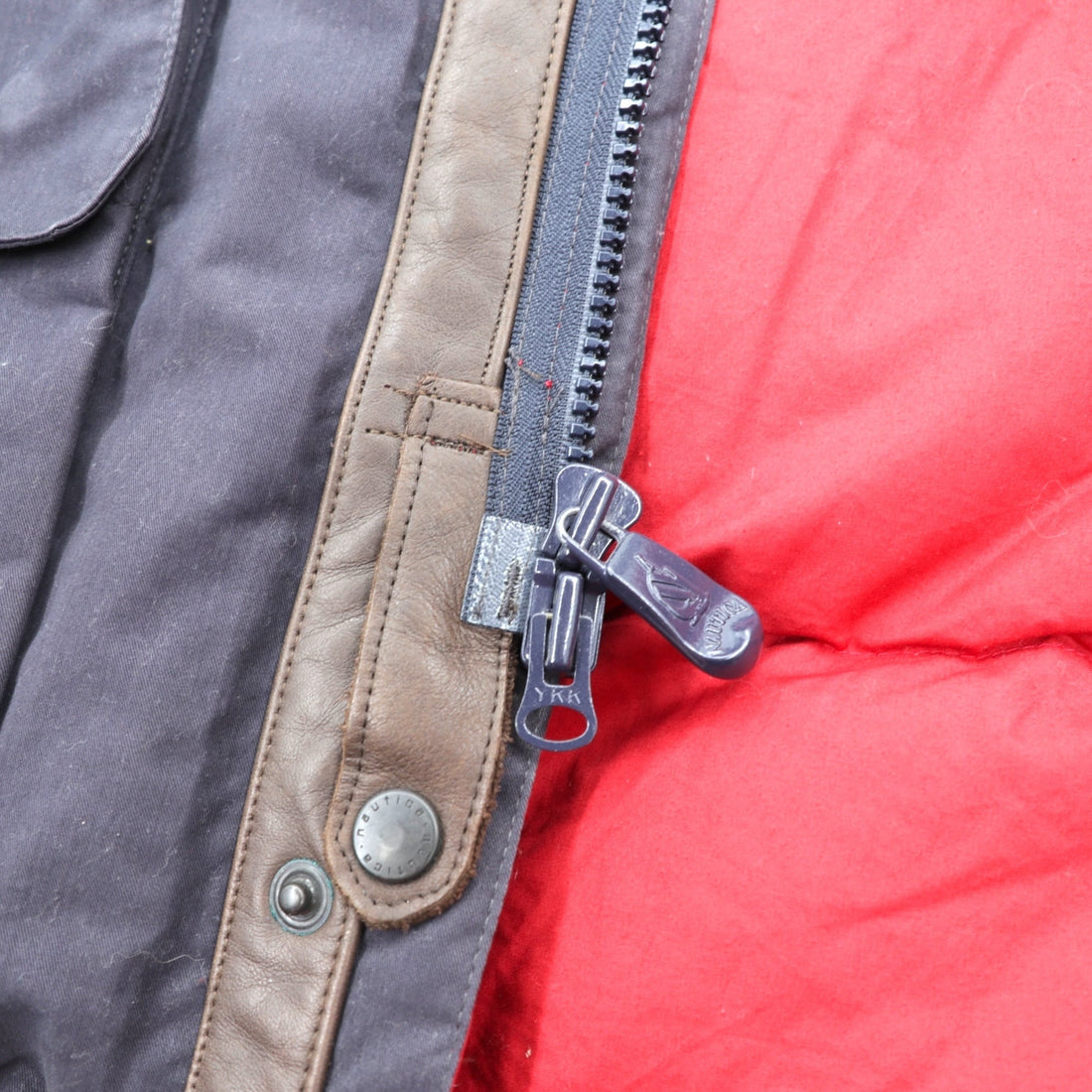 NAUTICA 90s 65/35 Cross N-3B Military Down Jacket, Large, Double Zip Drawcord, Removable Fur