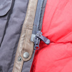 NAUTICA 90s 65/35 Cross N-3B Military Down Jacket, Large, Double Zip Drawcord, Removable Fur
