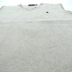 Polo Ralph Lauren 90年代 Vネック コットンニット ベスト L ベージュ スモールポニー刺繍