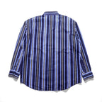 Wrangler 90s Button Down Shirt XL Navy Stripe Chest Pocket