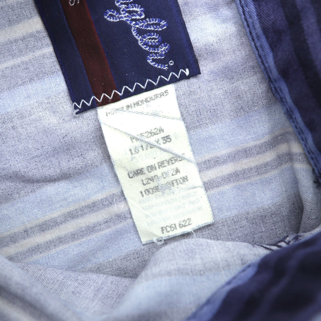 Wrangler 90s Button Down Shirt XL Navy Stripe Chest Pocket