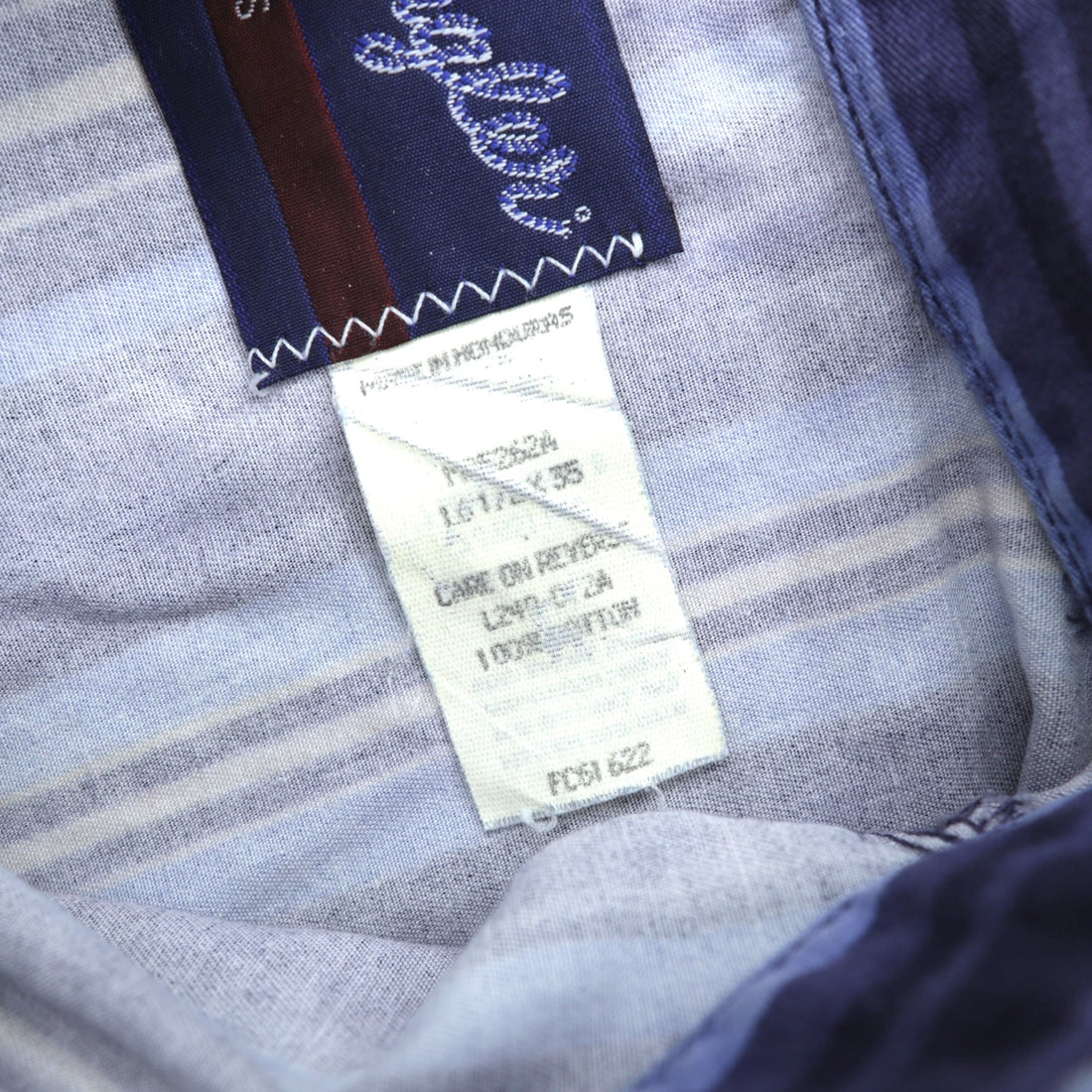 Wrangler 90s Button Down Shirt XL Navy Stripe Chest Pocket