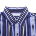Wrangler 90s Button Down Shirt XL Navy Stripe Chest Pocket