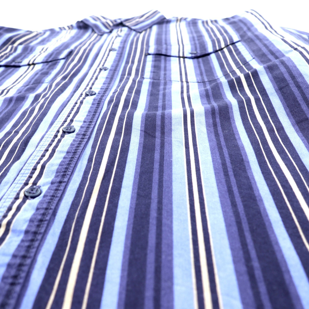 Wrangler 90s Button Down Shirt XL Navy Stripe Chest Pocket