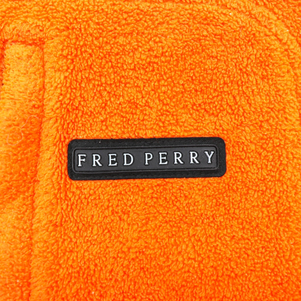 FRED PERRY 90年代 フルジップ フリースジャケット L オレンジ ポリエステル