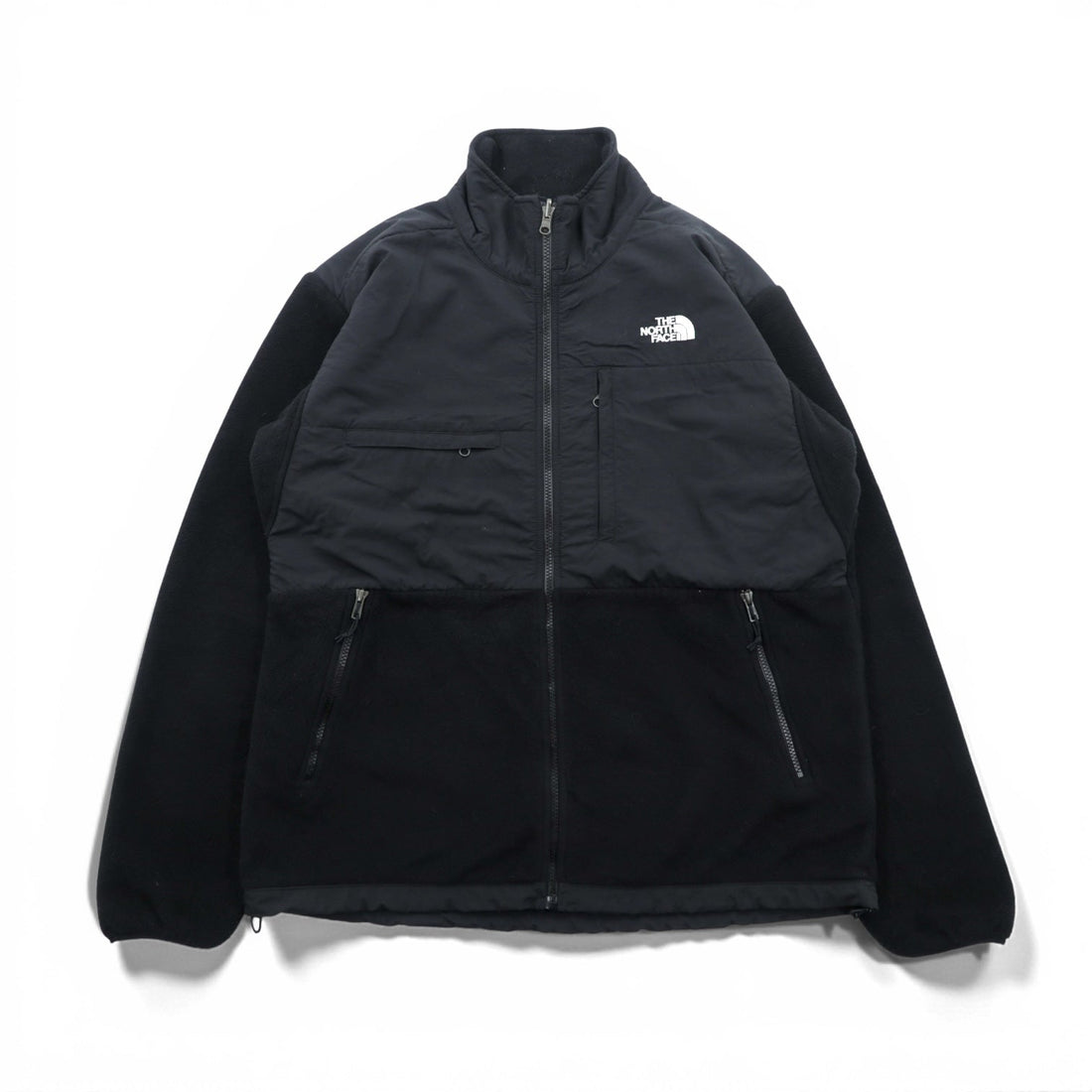 THE NORTH FACE Denali Jacket POLARTEC Fleece L Black Nylon Switching Drawcord