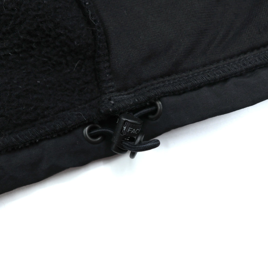THE NORTH FACE Denali Jacket POLARTEC Fleece L Black Nylon Switching Drawcord