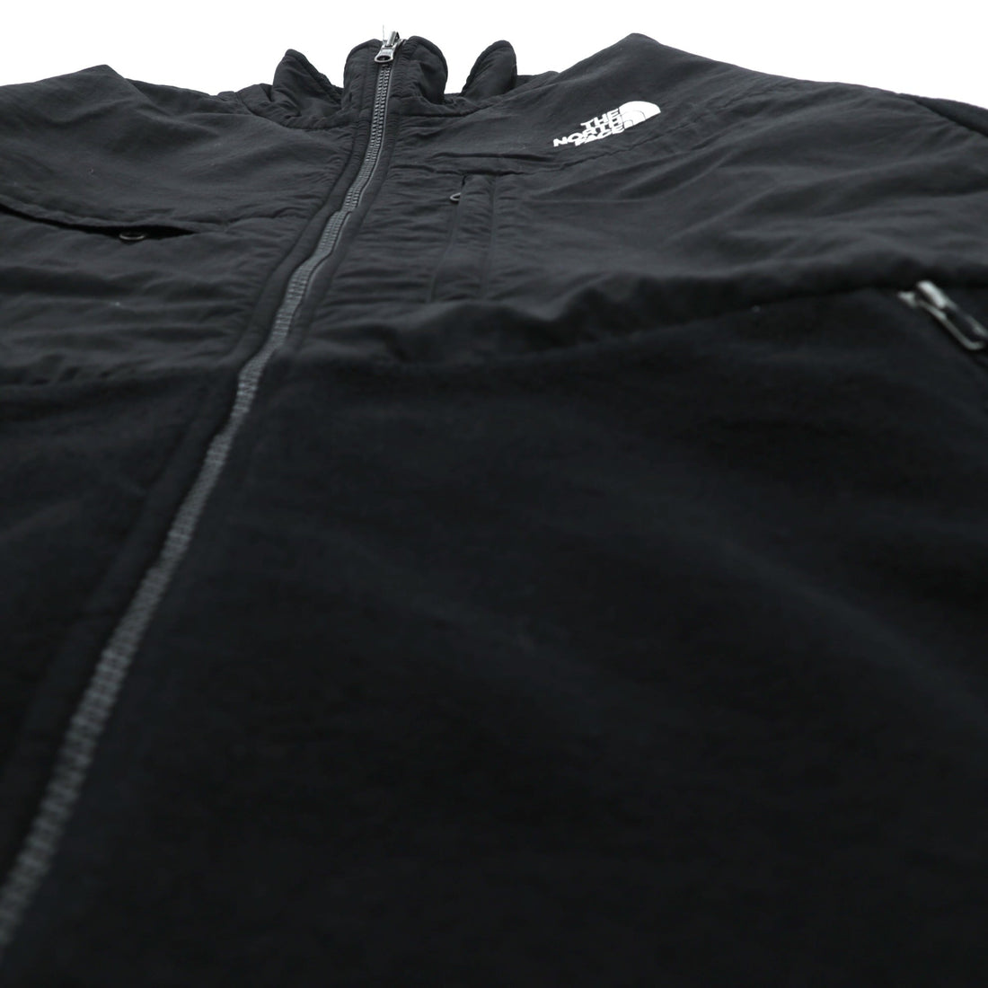 THE NORTH FACE Denali Jacket POLARTEC Fleece L Black Nylon Switching Drawcord