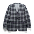 W-D MAN ノーカラー ブレザー ジャケット M チェック イタリア製 UNITED ARROWS 取扱い