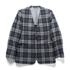 W-D MAN ノーカラー ブレザー ジャケット M チェック イタリア製 UNITED ARROWS 取扱い
