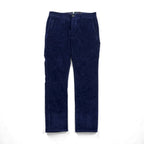 INCOTEX Floral Corduroy Slacks Chino Pants, Medium, Navy, A20X0, Made in Romania