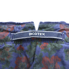 INCOTEX Floral Corduroy Slacks Chino Pants, Medium, Navy, A20X0, Made in Romania