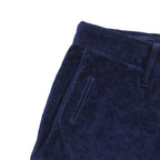 INCOTEX Floral Corduroy Slacks Chino Pants, Medium, Navy, A20X0, Made in Romania