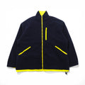 LACOSTE 90年代 リバーシブル ナイロンジャケット フリースジャケット XL ドローコード ジップアップ スタンドカラー