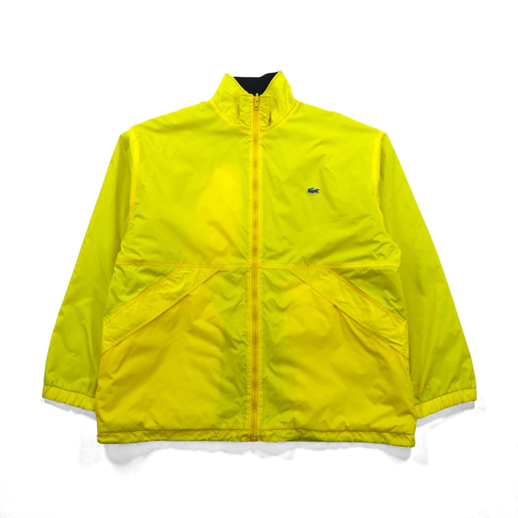 LACOSTE 90年代 リバーシブル ナイロンジャケット フリースジャケット XL ドローコード ジップアップ スタンドカラー