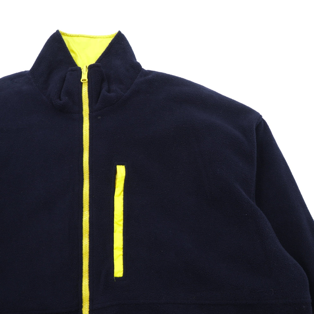 LACOSTE 90年代 リバーシブル ナイロンジャケット フリースジャケット XL ドローコード ジップアップ スタンドカラー