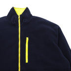 LACOSTE 90年代 リバーシブル ナイロンジャケット フリースジャケット XL ドローコード ジップアップ スタンドカラー