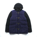 International Gallery BEAMS Exclusive Cape HEIGHTS Down Jacket, Size S, Navy, Double Zip Duffle, Landis WOOL, CH9111818