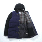 International Gallery BEAMS Exclusive Cape HEIGHTS Down Jacket, Size S, Navy, Double Zip Duffle, Landis WOOL, CH9111818