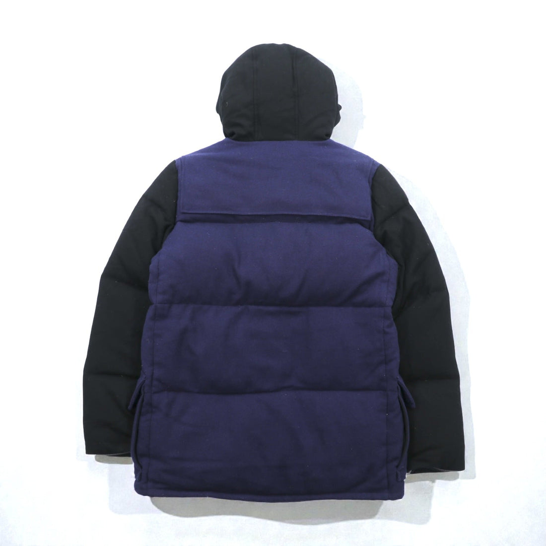 International Gallery BEAMS Exclusive Cape HEIGHTS Down Jacket, Size S, Navy, Double Zip Duffle, Landis WOOL, CH9111818