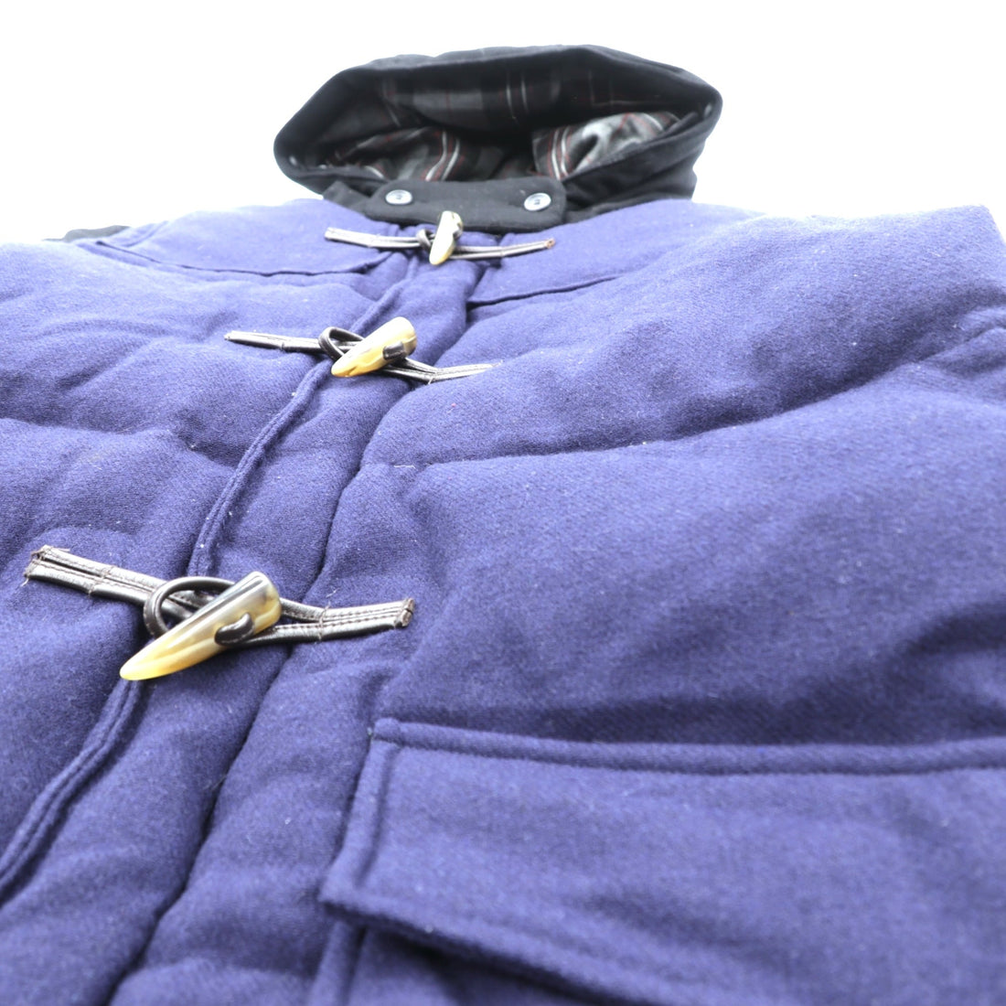 International Gallery BEAMS Exclusive Cape HEIGHTS Down Jacket, Size S, Navy, Double Zip Duffle, Landis WOOL, CH9111818