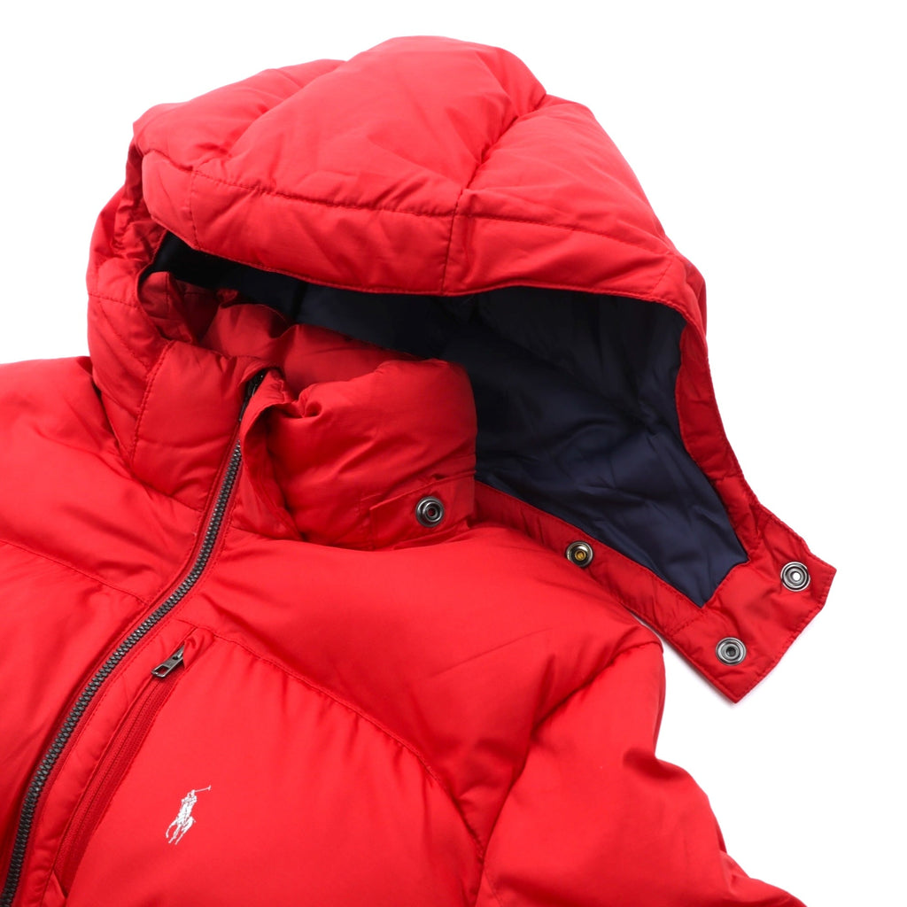 Polo Ralph Lauren Performance Down Jacket, Medium, Red Nylon, Small Pony, Detachable Hood