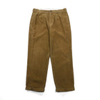Brooks Brothers 2-Tuck Wide Corduroy Chino Pants, Slacks, Large, Brown Cotton