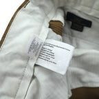 Brooks Brothers 2-Tuck Wide Corduroy Chino Pants, Slacks, Large, Brown Cotton