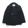 Schott Made in USA 10-Button Pea Coat, Medium, Navy Wool, U.S.740N, Style No. 7118
