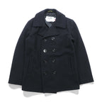 Schott Made in USA 10-Button Pea Coat, Medium, Navy Wool, U.S.740N, Style No. 7118