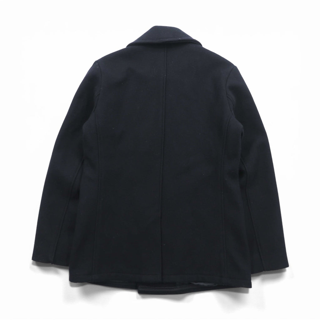 Schott Made in USA 10-Button Pea Coat, Medium, Navy Wool, U.S.740N, Style No. 7118
