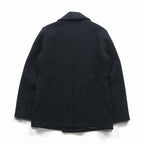 Schott Made in USA 10-Button Pea Coat, Medium, Navy Wool, U.S.740N, Style No. 7118