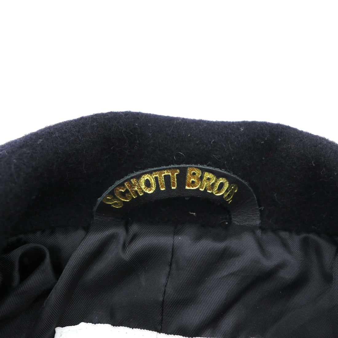 Schott Made in USA 10-Button Pea Coat, Medium, Navy Wool, U.S.740N, Style No. 7118