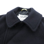 Schott Made in USA 10-Button Pea Coat, Medium, Navy Wool, U.S.740N, Style No. 7118