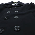 Schott Made in USA 10-Button Pea Coat, Medium, Navy Wool, U.S.740N, Style No. 7118