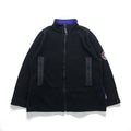 NAUTICA 00年代 フルジップ フリースジャケット XL ブラック スタンドカラー COMPETITION バックロゴ刺繍