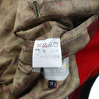 90s Japan Vintage Blazer バッファローチェック ツイード 1B テーラードジャケット ブレザー M レッド ウール 裏地 ペイズリー柄 INO 日本製