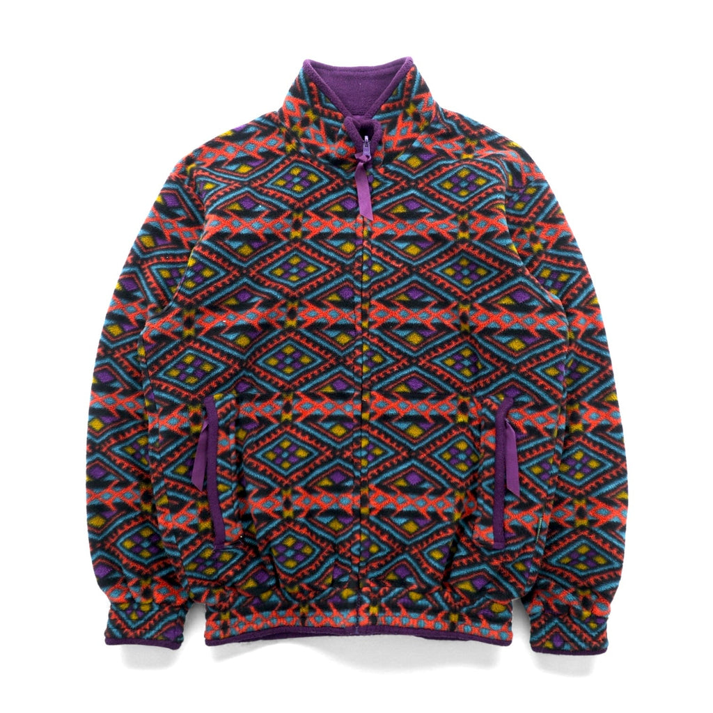 TARAS BOULBA 90s POLARTEC Allover Pattern Fleece Jacket L Multicolor Made in Japan