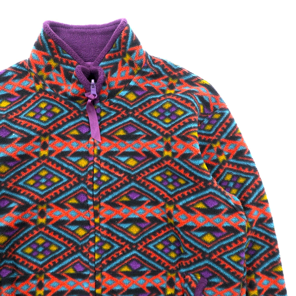 TARAS BOULBA 90s POLARTEC Allover Pattern Fleece Jacket L Multicolor Made in Japan