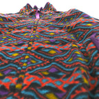 TARAS BOULBA 90s POLARTEC Allover Pattern Fleece Jacket L Multicolor Made in Japan