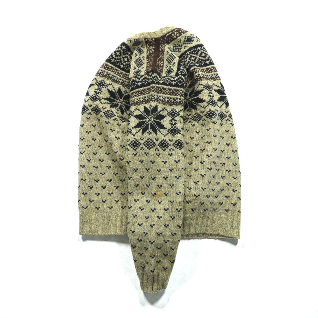 POLO SPORT RALPH LAUREN 90s Nordic Print Knit Sweater, Large, Wool and Silk Blend, Birdseye