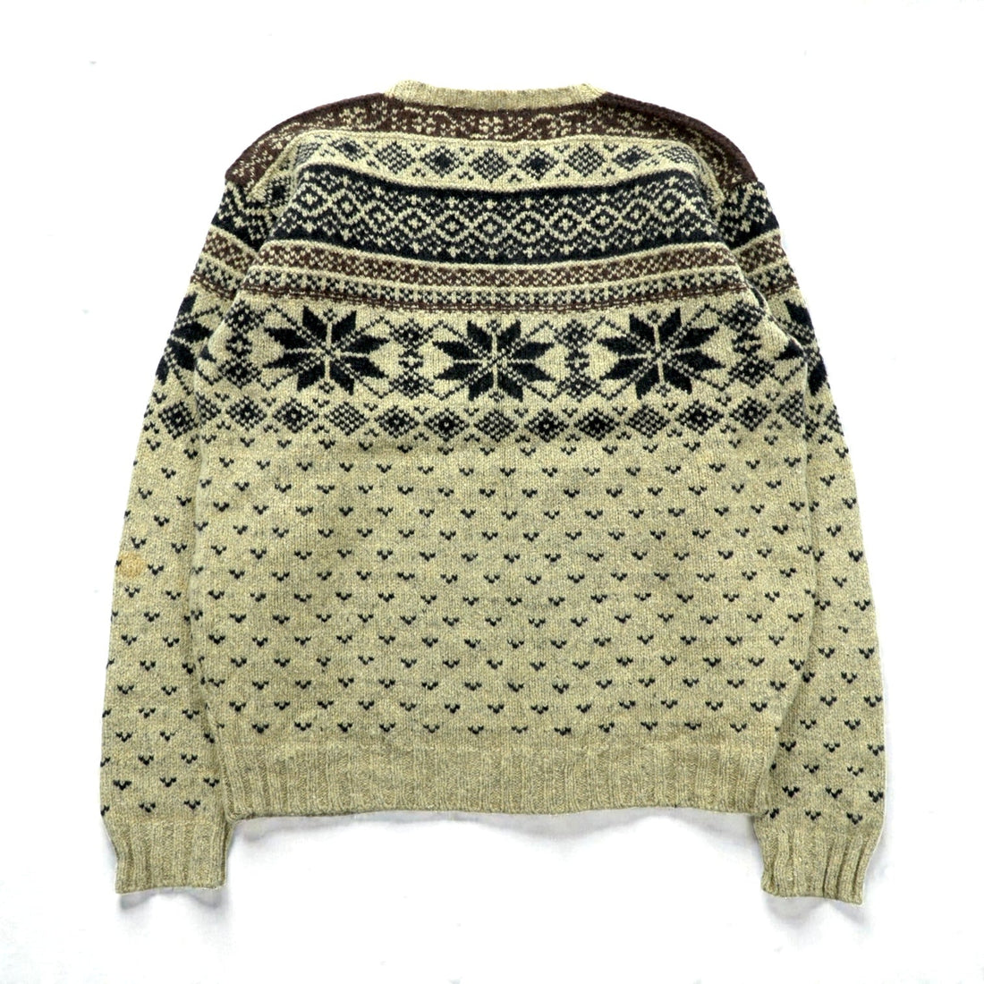 POLO SPORT RALPH LAUREN 90s Nordic Print Knit Sweater, Large, Wool and Silk Blend, Birdseye