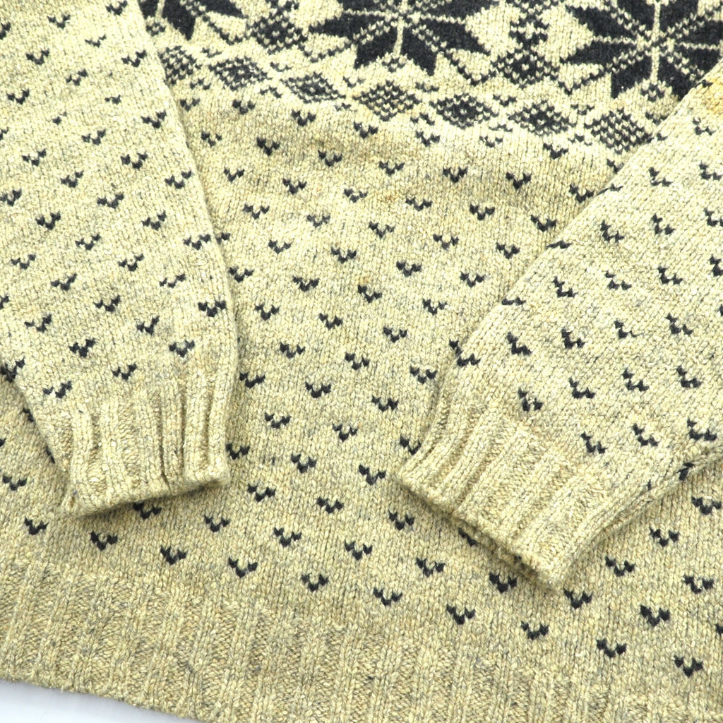 POLO SPORT RALPH LAUREN 90s Nordic Print Knit Sweater, Large, Wool and Silk Blend, Birdseye