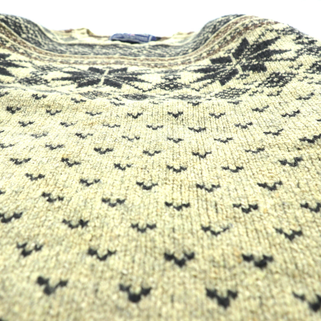 POLO SPORT RALPH LAUREN 90s Nordic Print Knit Sweater, Large, Wool and Silk Blend, Birdseye
